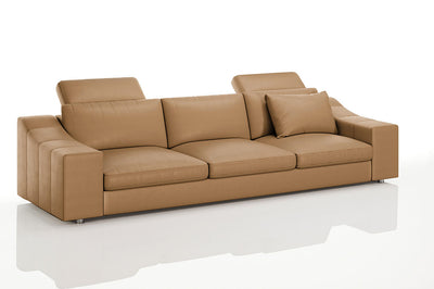 Chicago Modern Leather 3 Seater Sofa