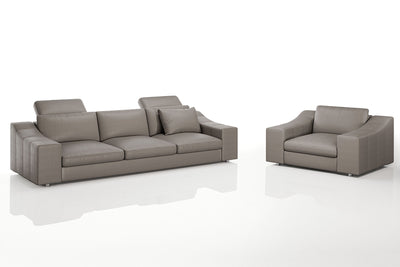 Chicago Modern Leather Sofa Set