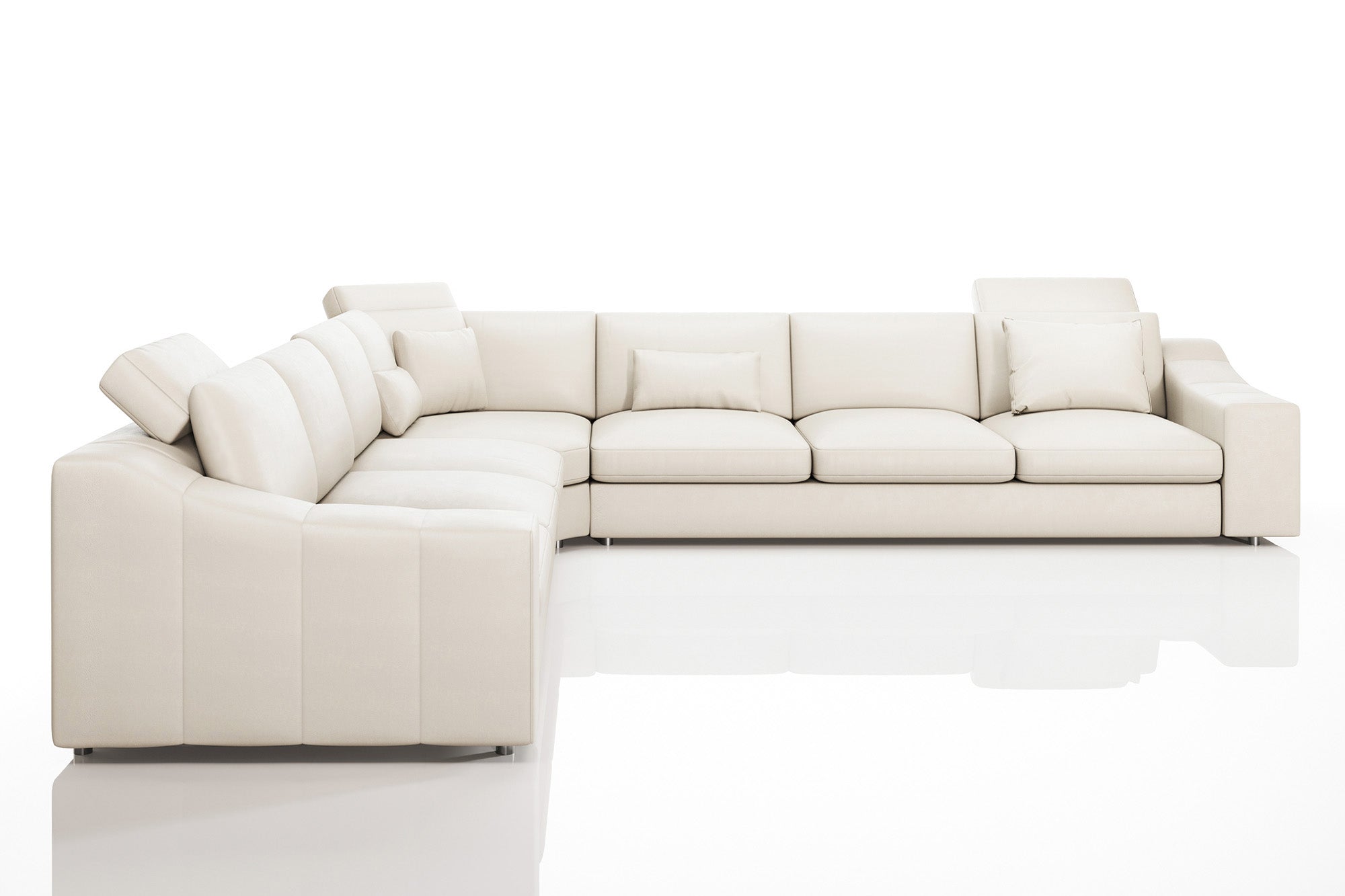 Chicago LG Modern Leather L-Sectional Large