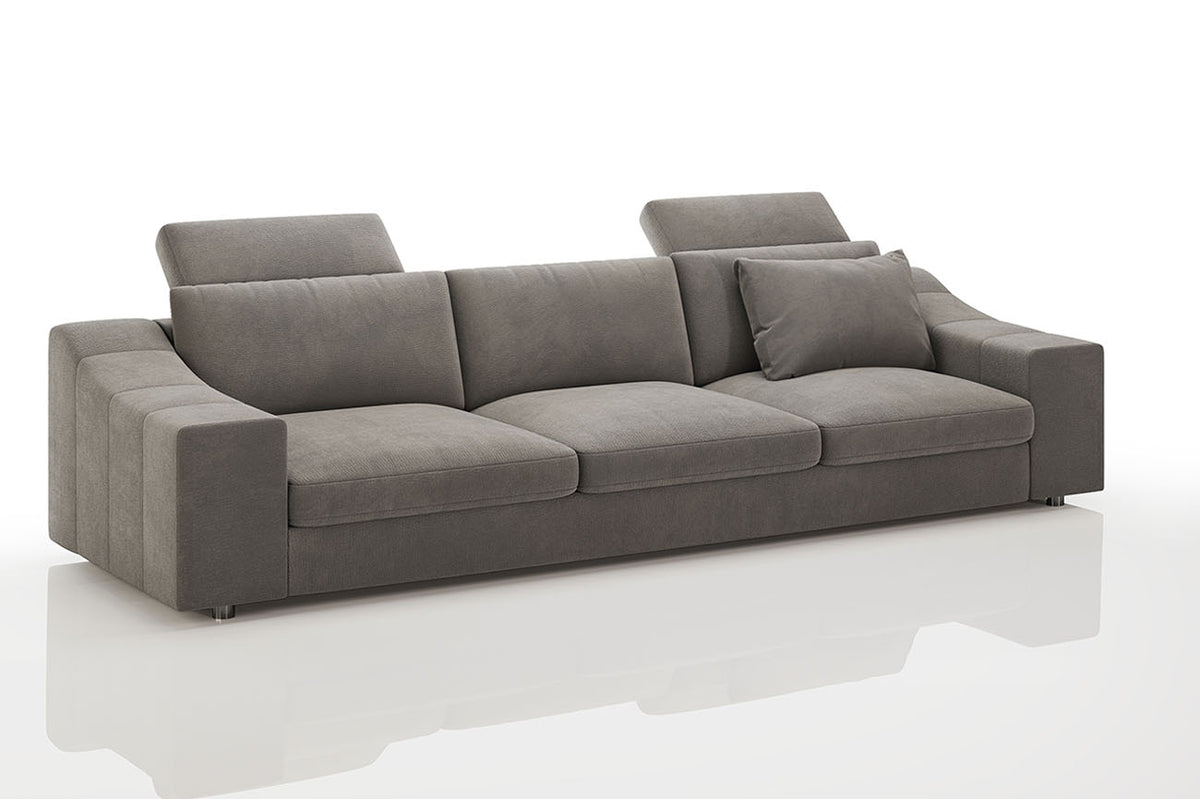 Chicago Modern Fabric 3 Seater Sofa