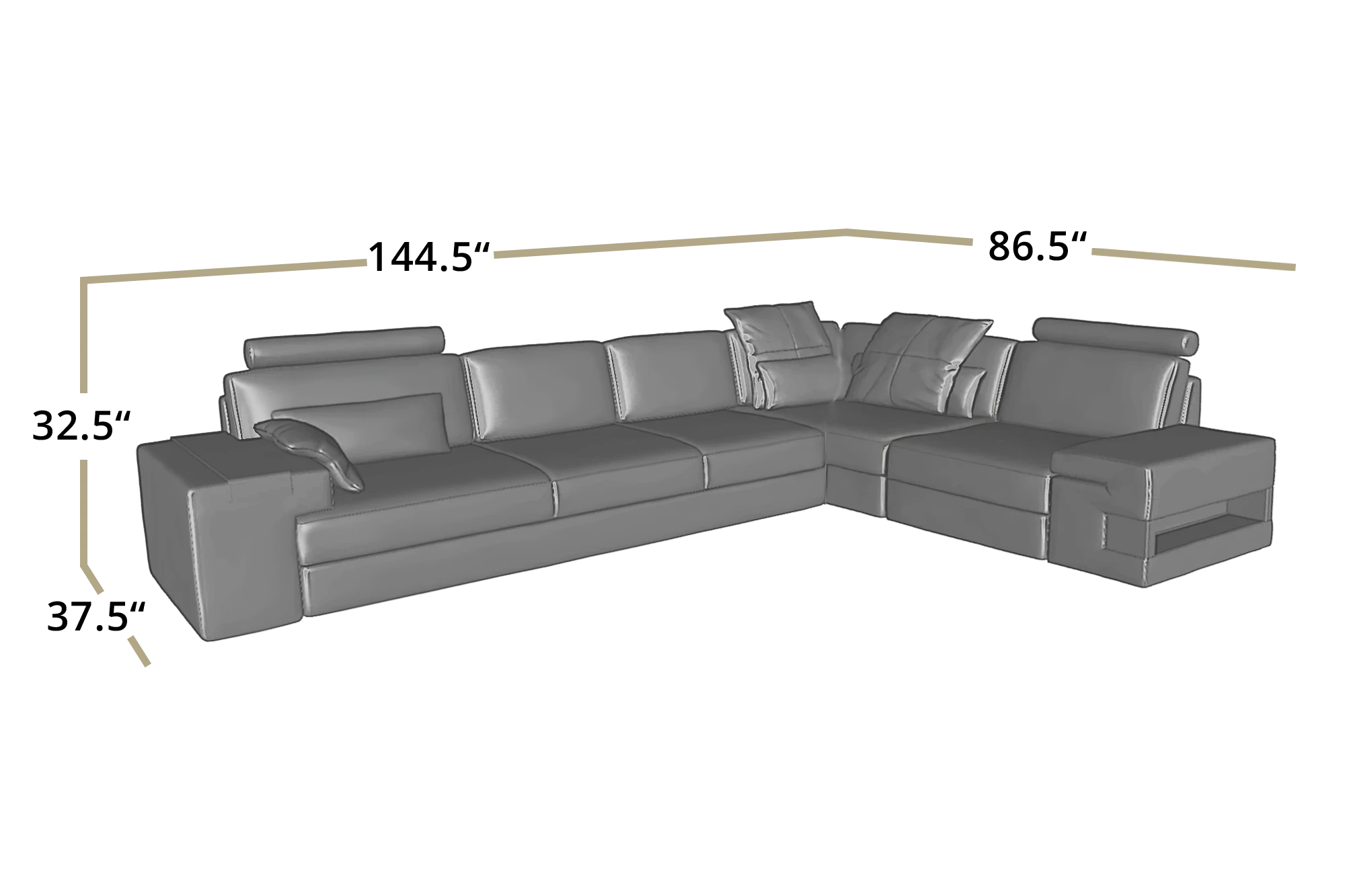 Los Angeles II Fabric L-Sectional