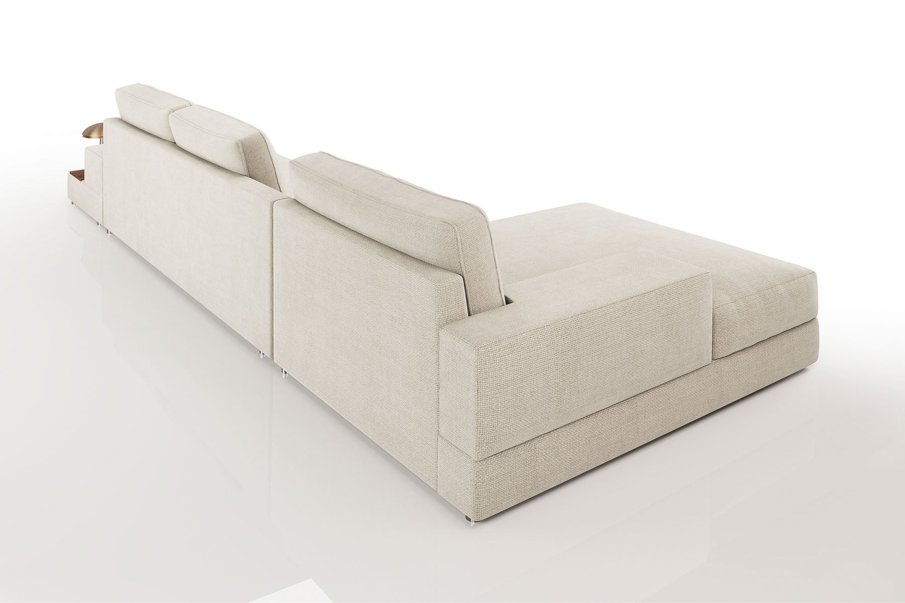 Florida Modern Fabric Chaise Sofa