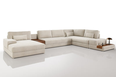 Florida LG Modern Fabric U-Chaise Sectional