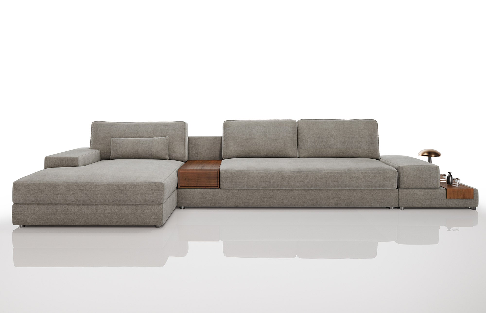 Florida Modern Fabric Chaise Sofa