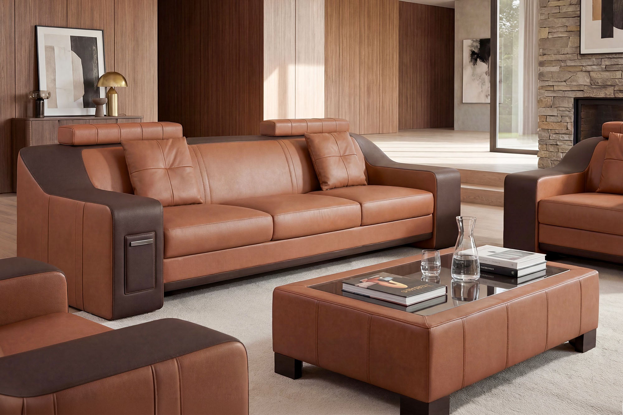 California Leather Sofa Set
