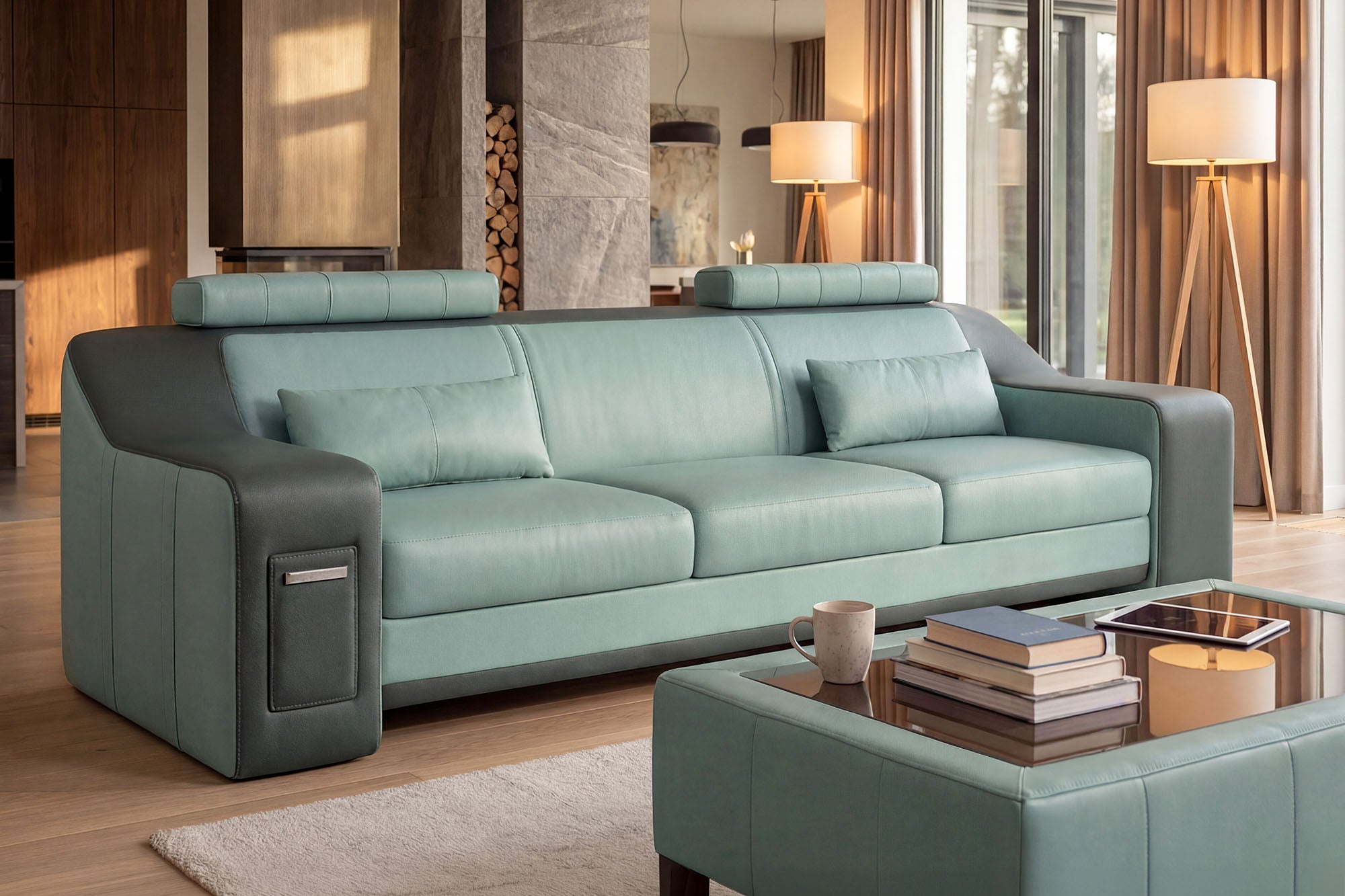 California Leather Sofa Set