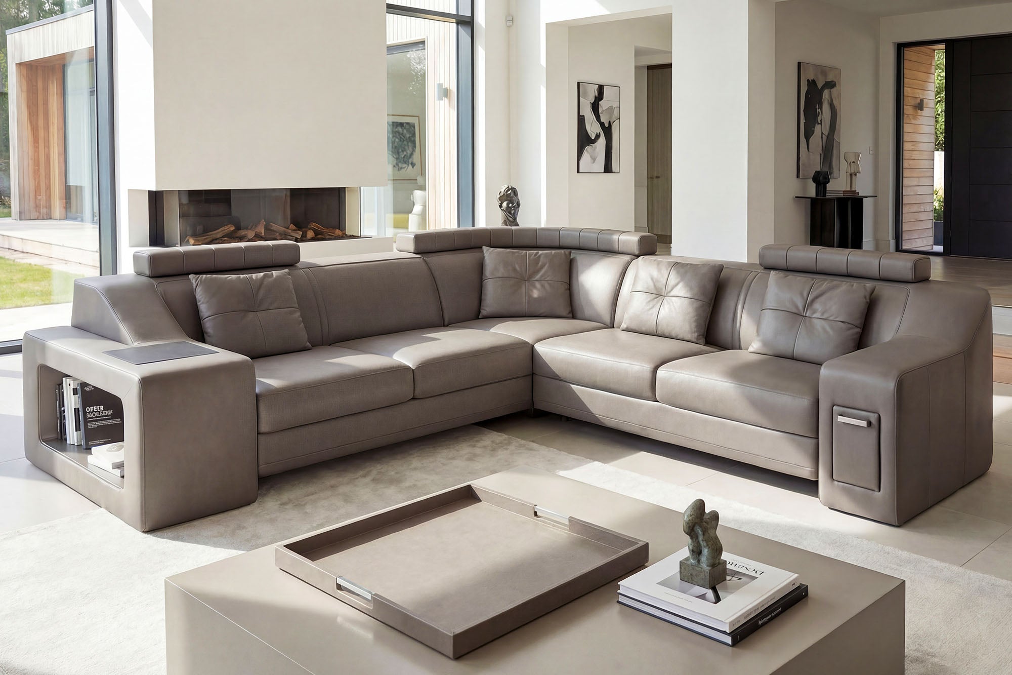 California II Leather L-Sectional