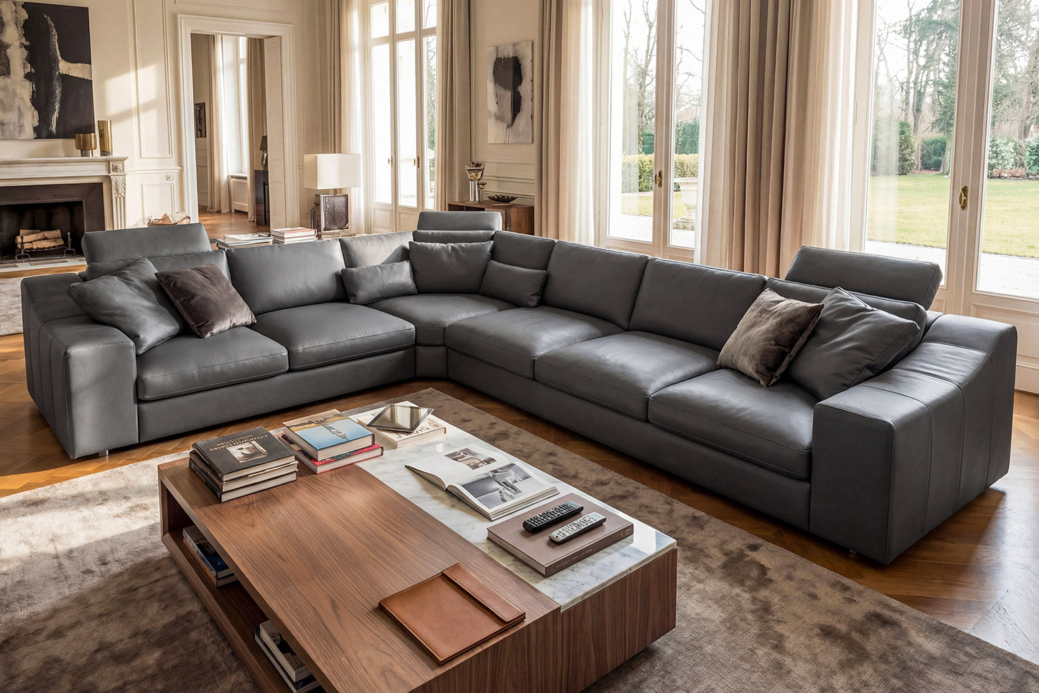 Chicago Modern Leather L-Sectional