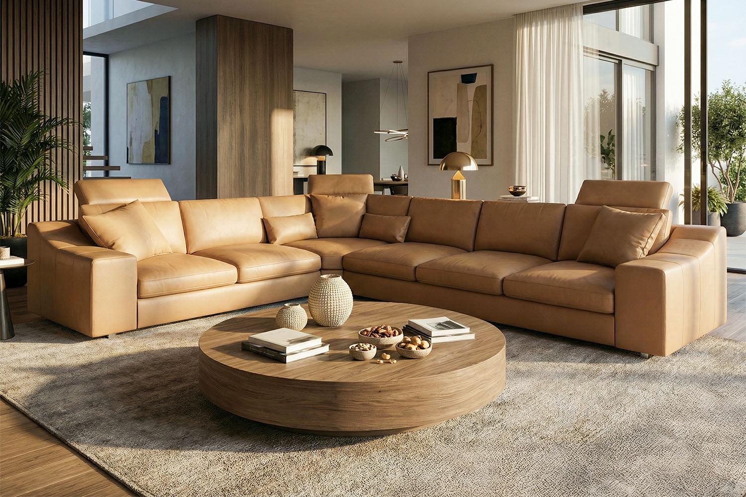 Chicago Modern Leather L-Sectional