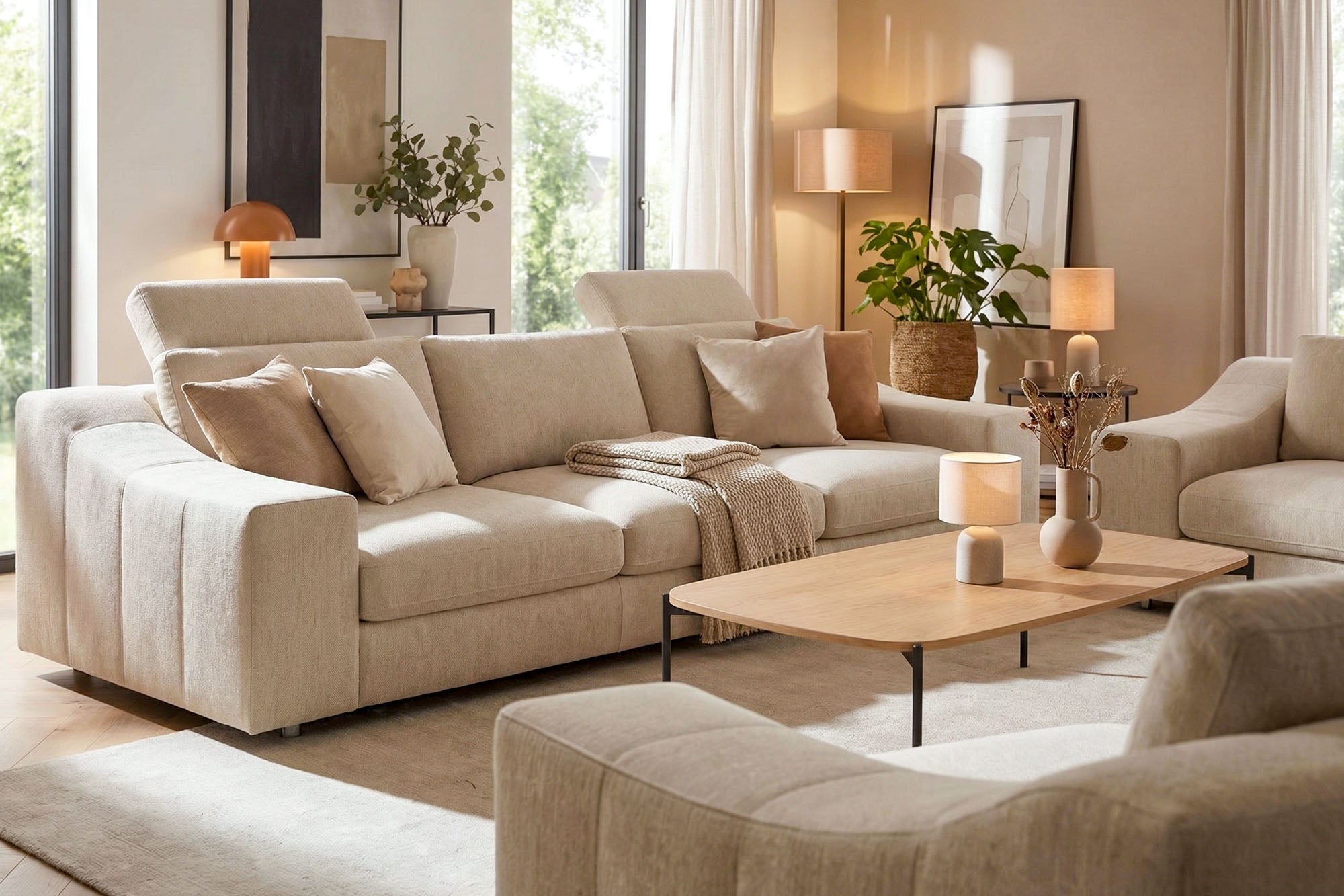 Chicago Modern Fabric Sofa Set