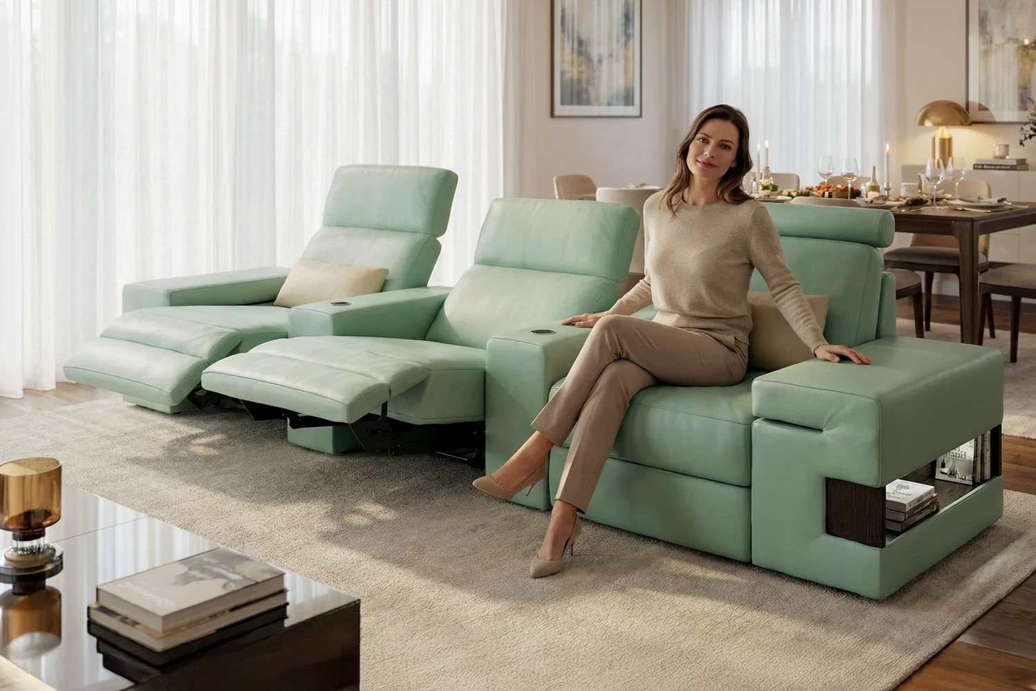Los Angeles Fabric 3 Seater Sofa