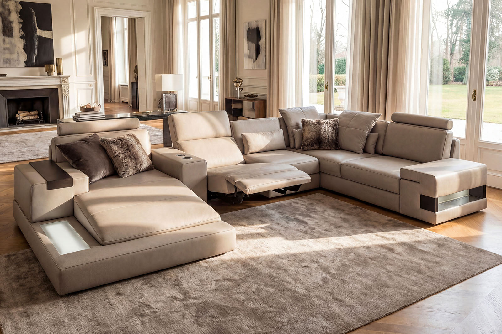 Los Angeles II Leather L-Sectional