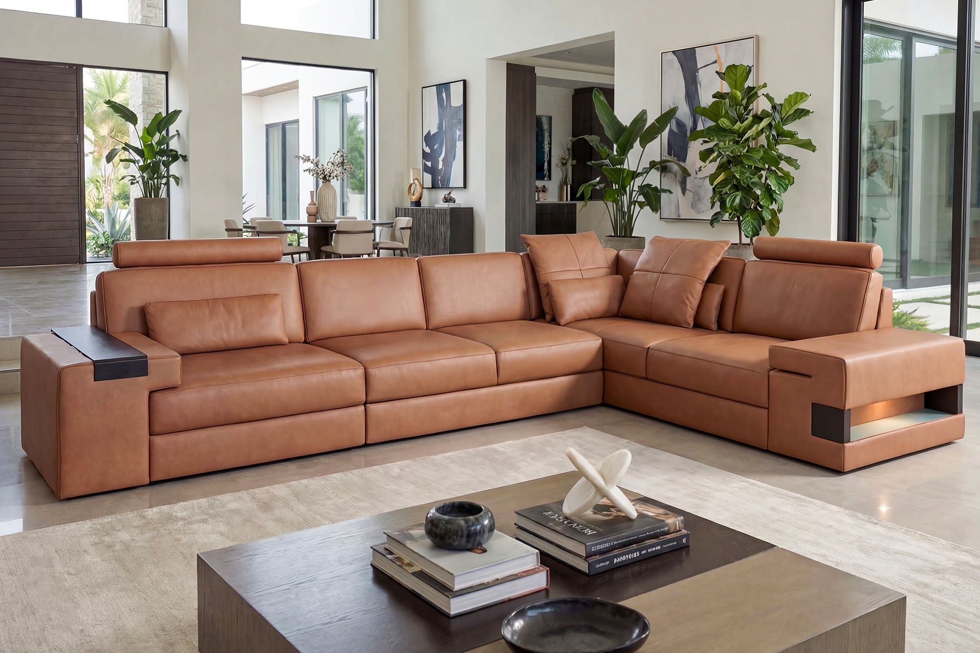 Los Angeles II Leather L-Sectional
