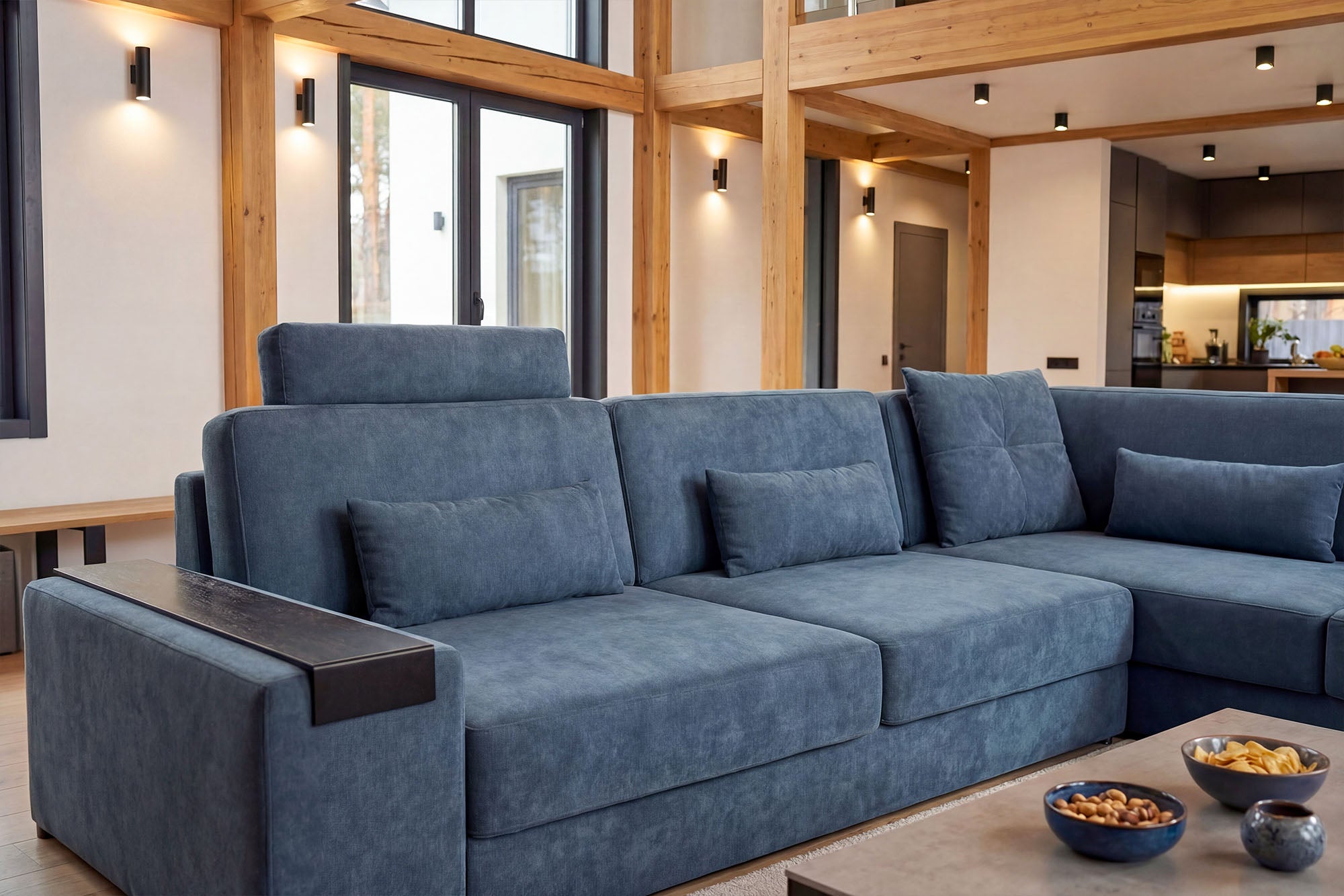 Los Angeles II Modern Fabric L-Sectional
