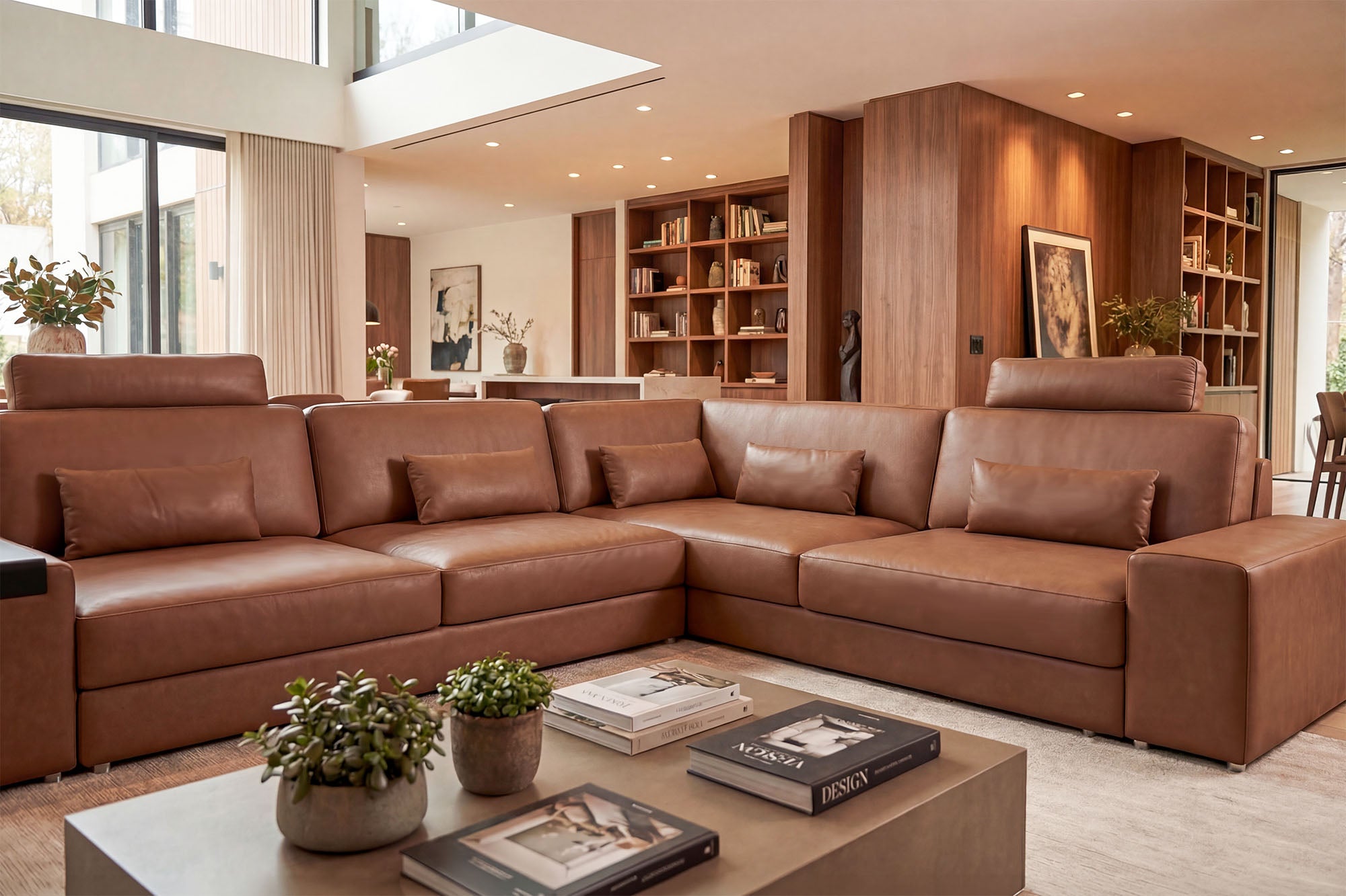Los Angeles II Modern Leather L-Sectional