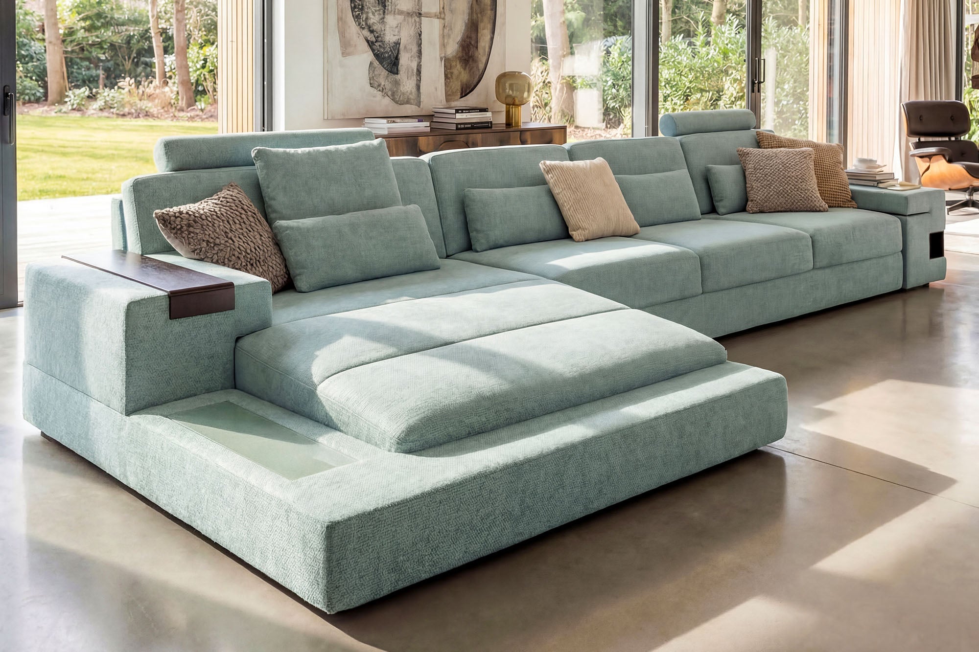 Los Angeles III-LG Fabric Chaise Sectional