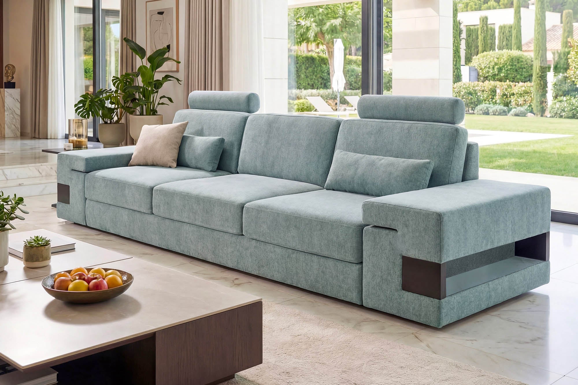 Los Angeles Fabric 3 Seater Sofa