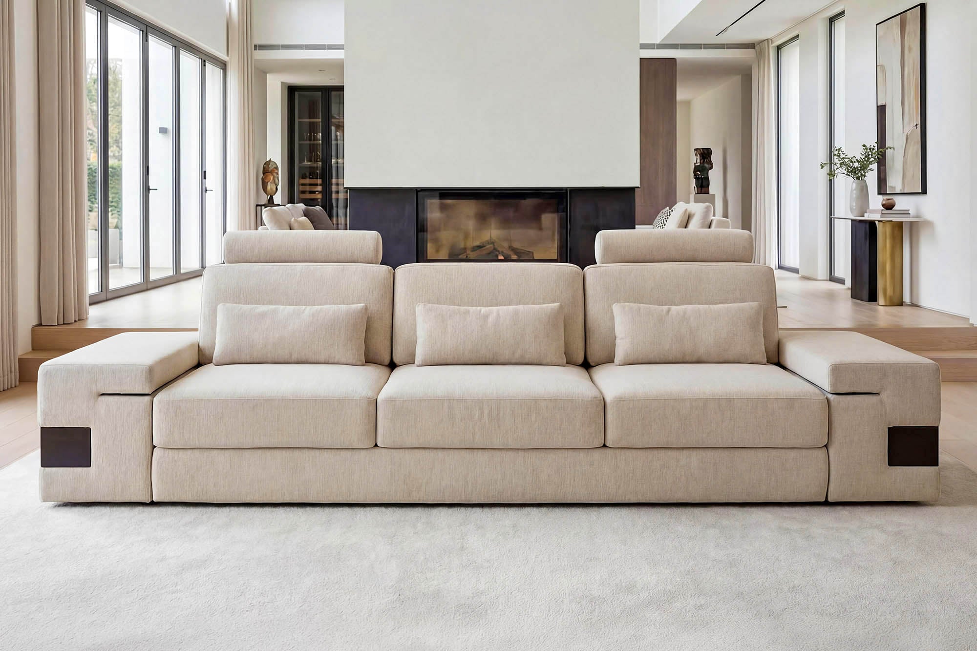 Los Angeles Fabric 3 Seater Sofa