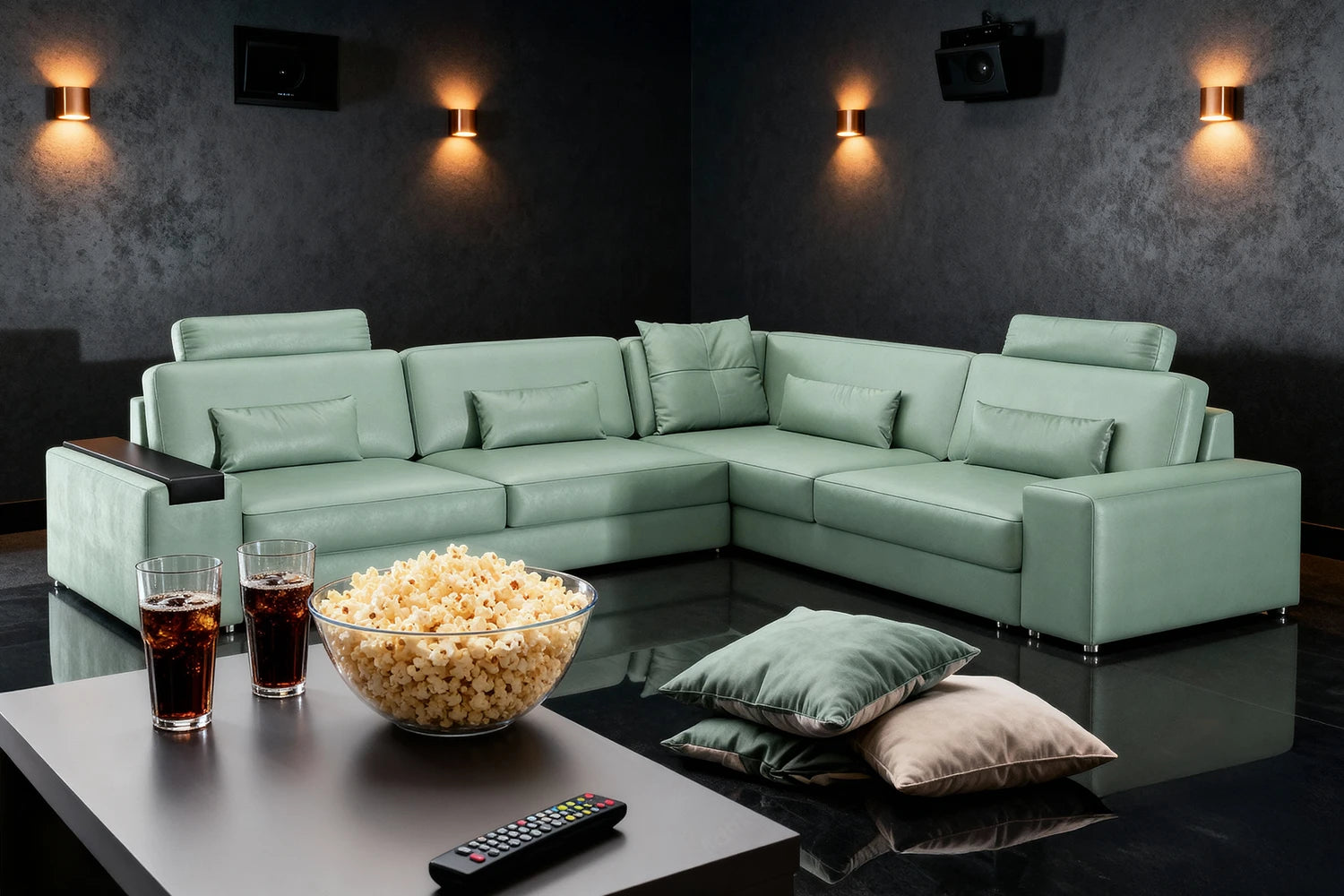 Los Angeles II Modern Leather L-Sectional