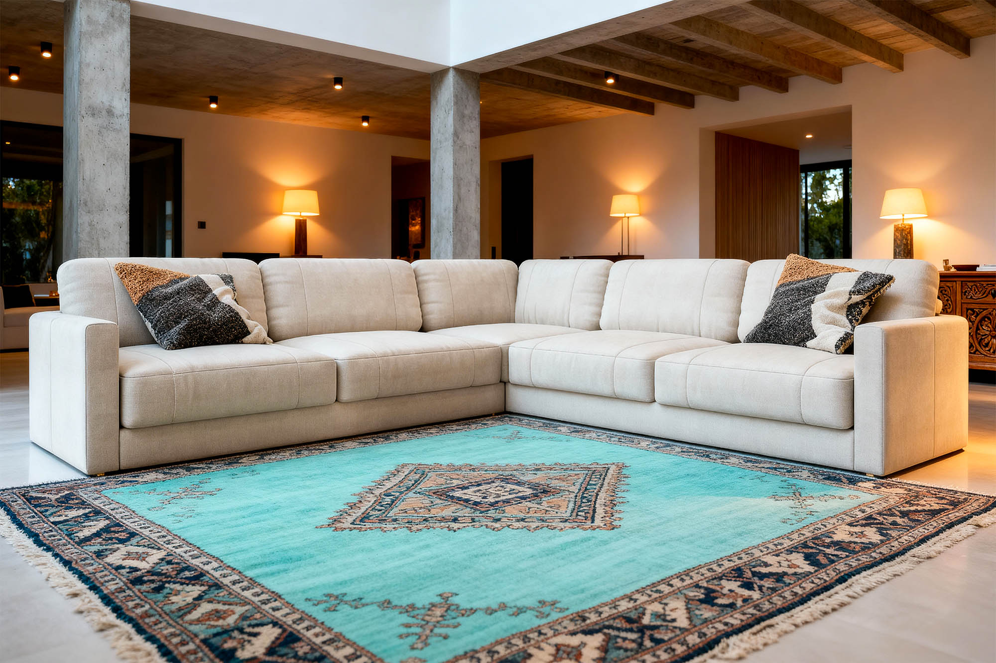 Texas Modern Fabric L-Sectional