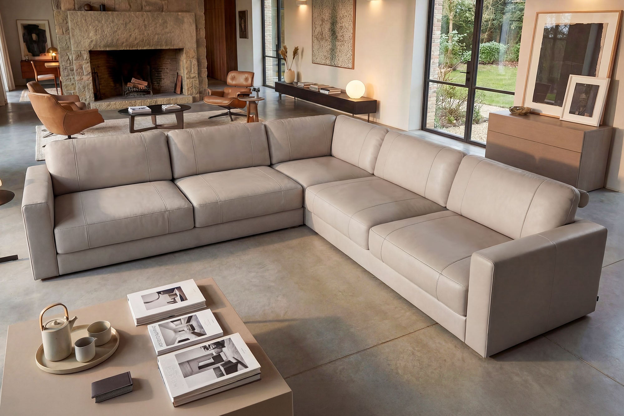 Texas Modern Leather L-Sectional