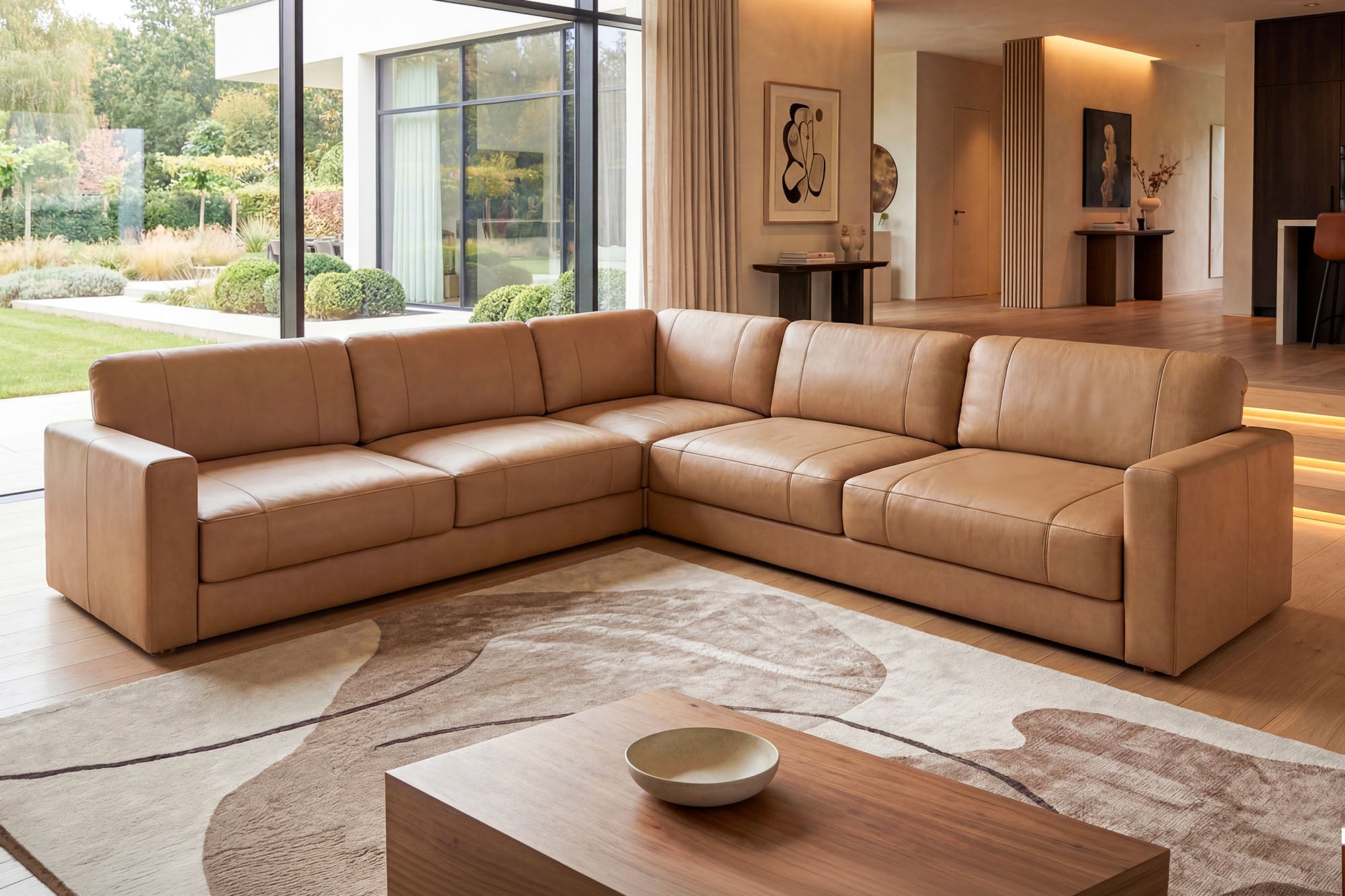 Texas Modern Leather L-Sectional