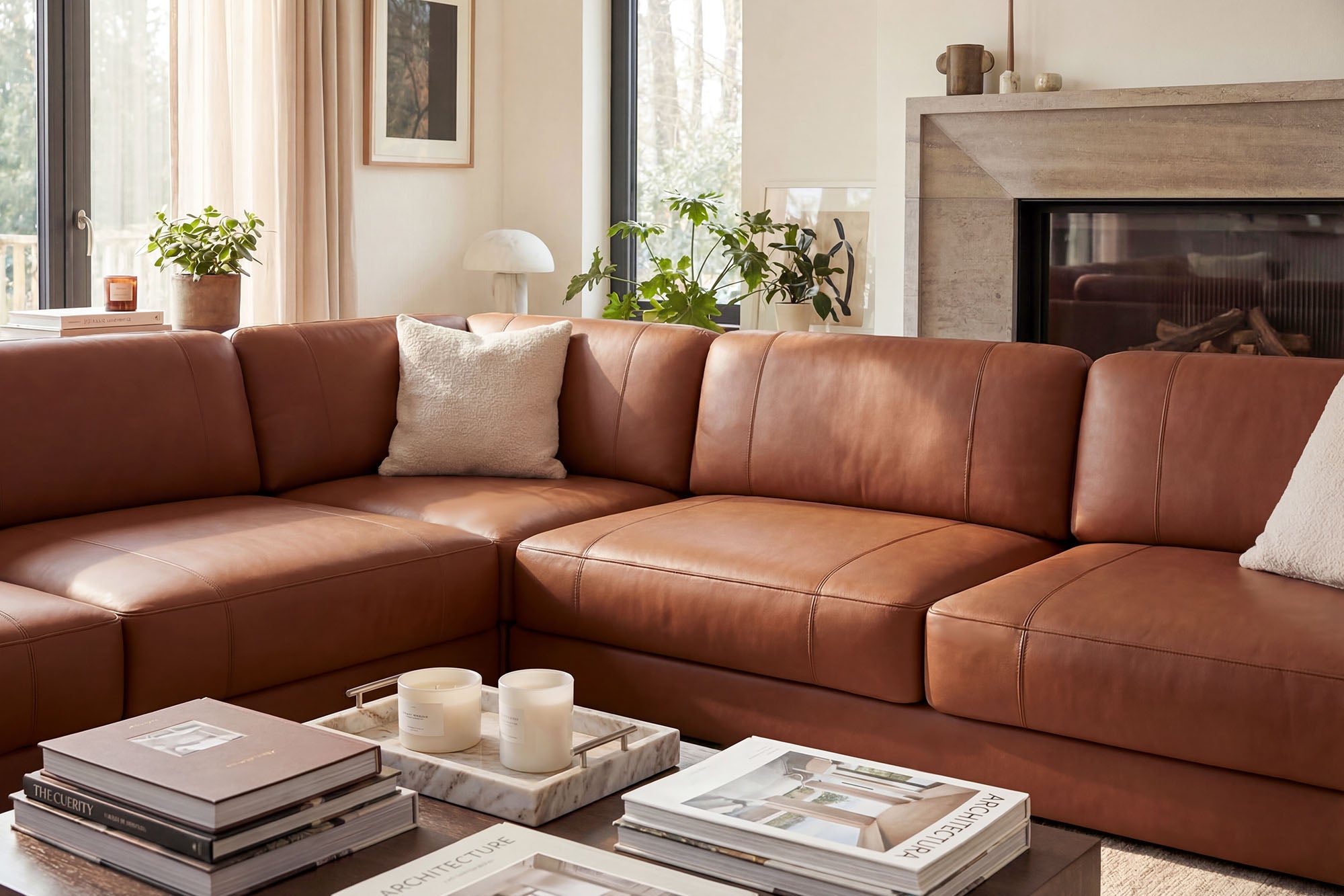 Texas Modern Leather L-Sectional