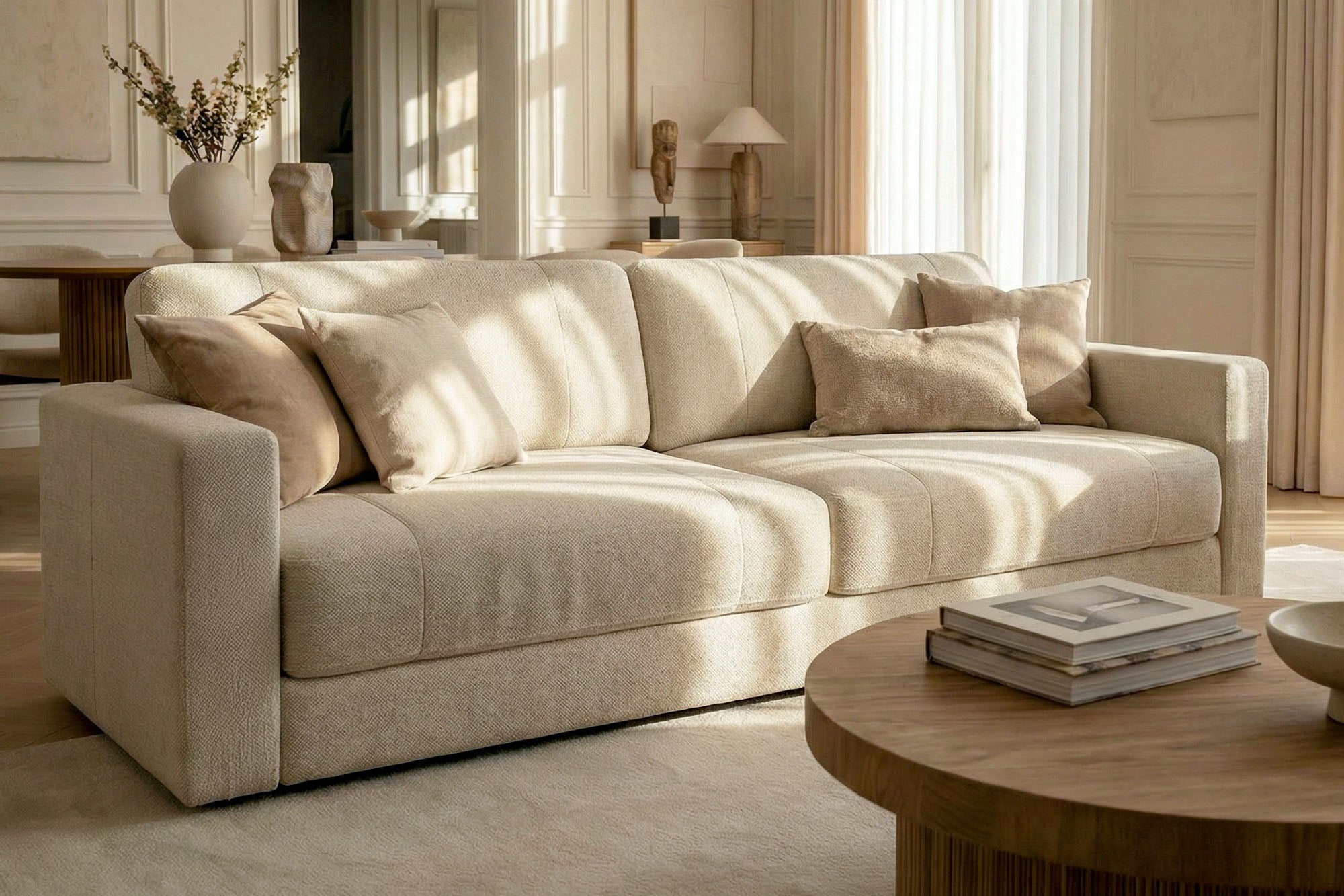 Texas Modern Fabric 3 Seater Sofa