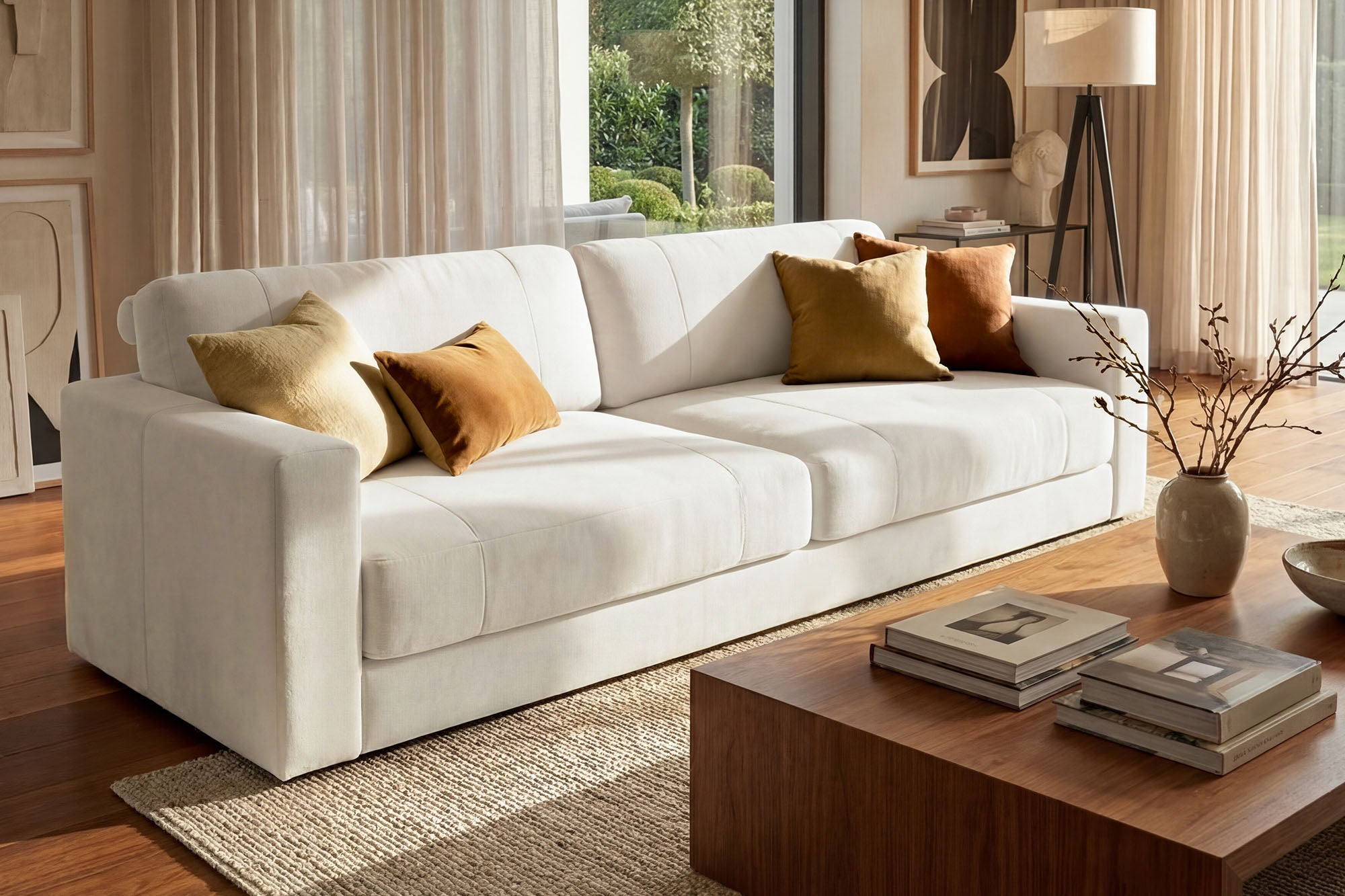 Texas Modern Fabric 3 Seater Sofa