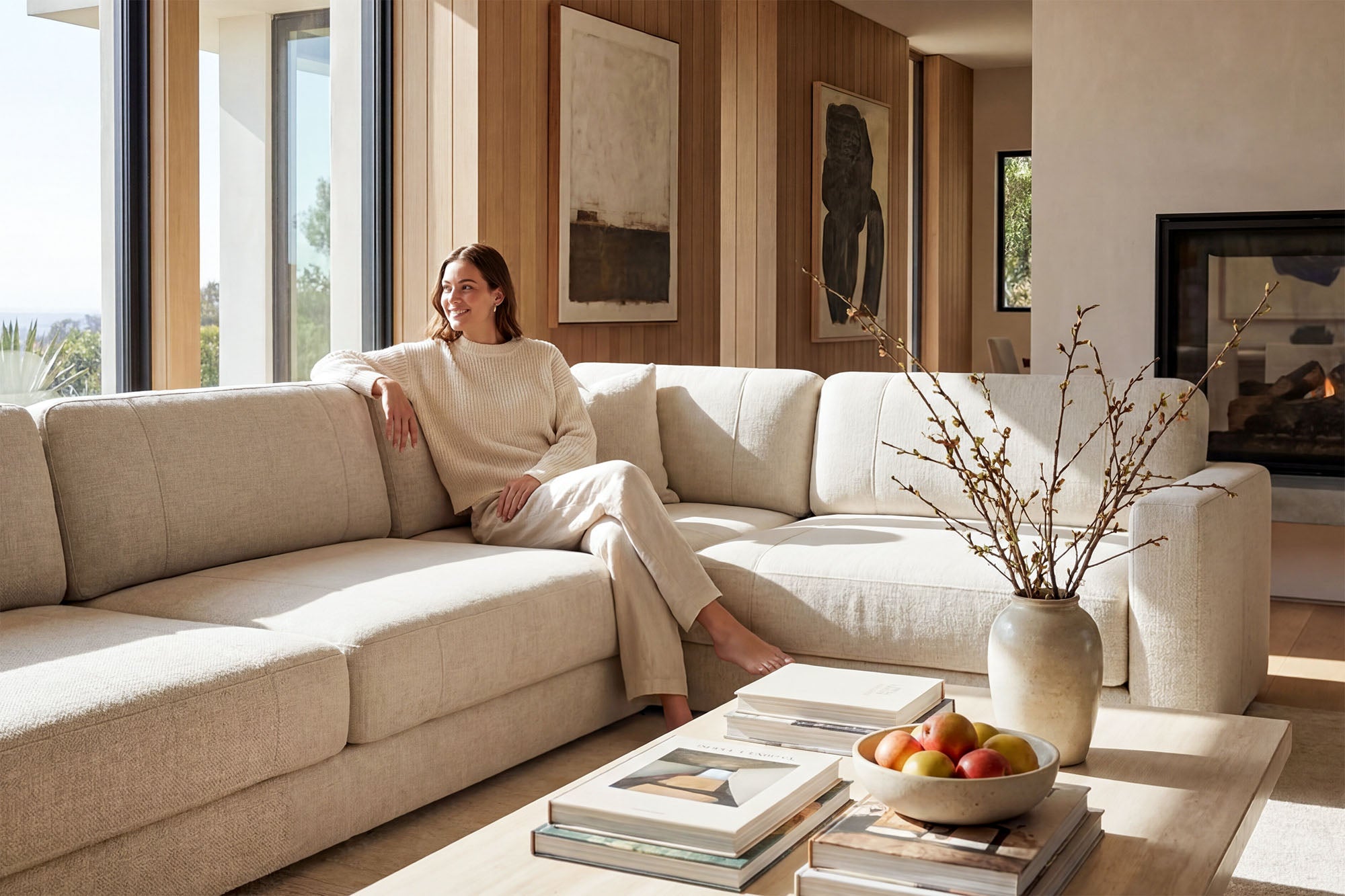 Texas Modern Fabric L-Sectional