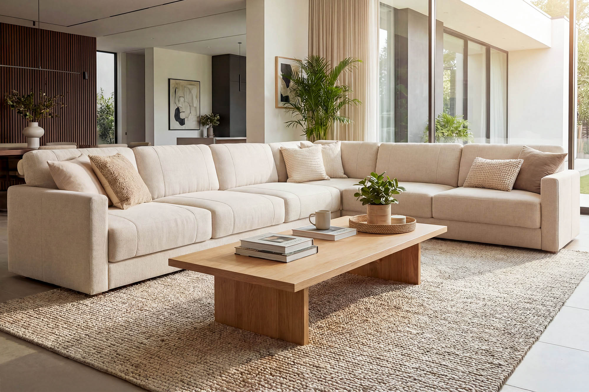 Texas LG Modern Fabric L-Sectional Large