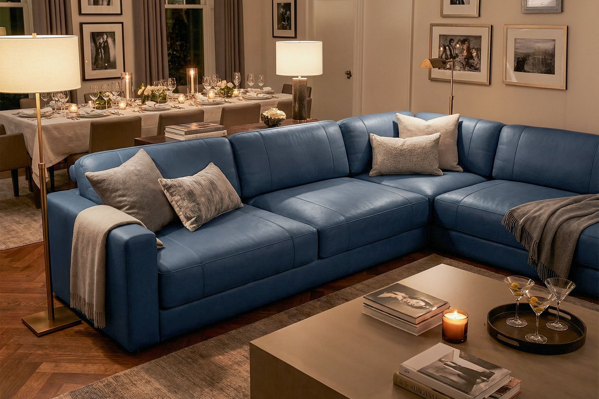 Texas Modern Leather L-Sectional
