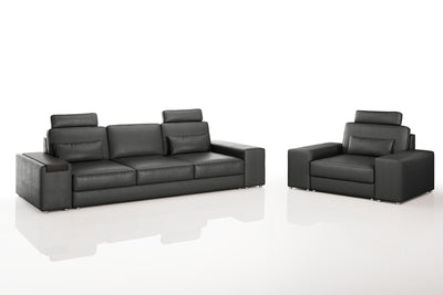 Los Angeles Modern Leather Sofa Set