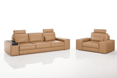 Los Angeles Modern Leather Sofa Set