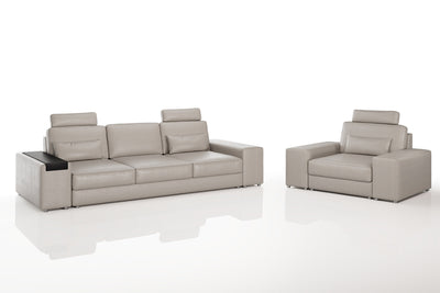 Los Angeles Modern Leather Sofa Set
