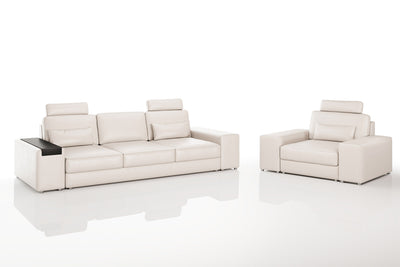 Los Angeles Modern Leather Sofa Set