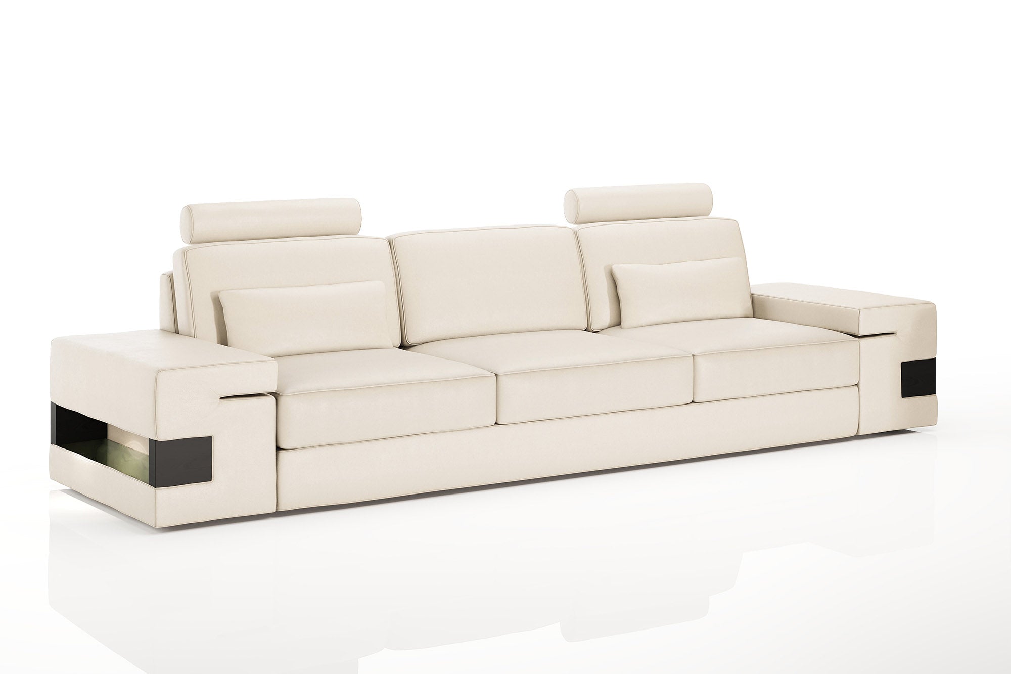 Los Angeles Leather 3 Seater Sofa