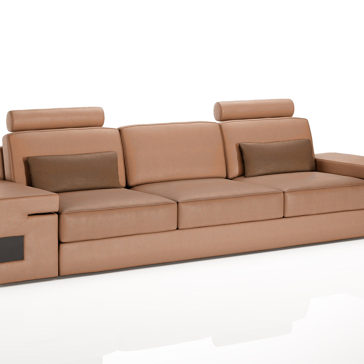 Leather 3-Seater Sofa – Los Angeles | Bullhoff optional with sleeper