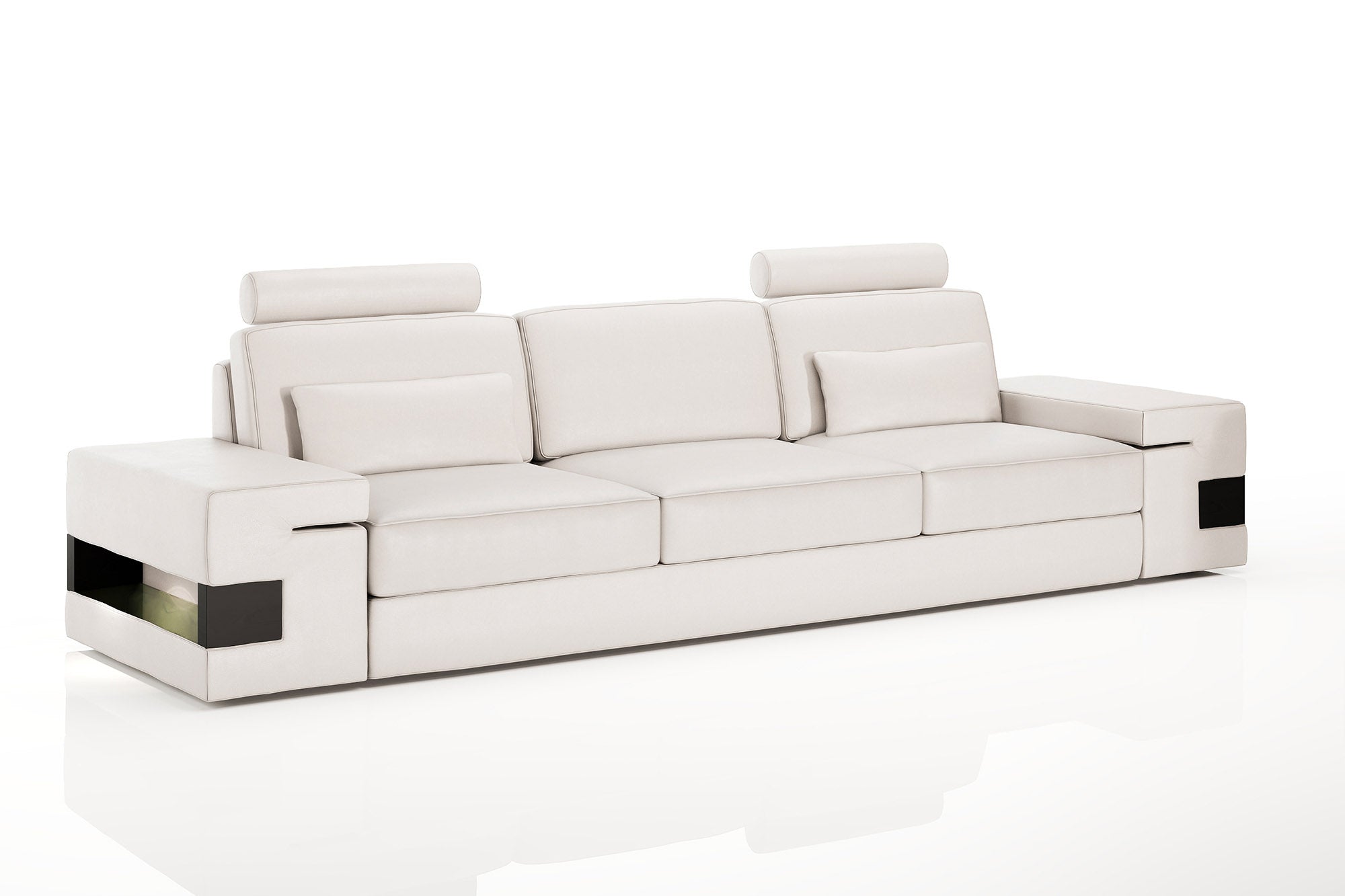 Los Angeles Leather 3 Seater Sofa