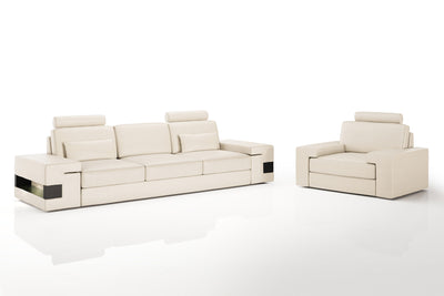Los Angeles Leather Sofa Set
