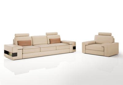 Los Angeles Leather Sofa Set