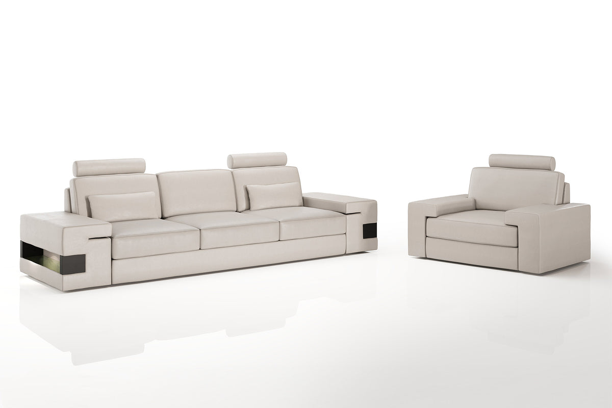Los Angeles Leather Sofa Set
