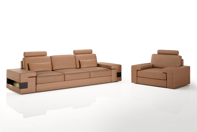 Los Angeles Leather Sofa Set