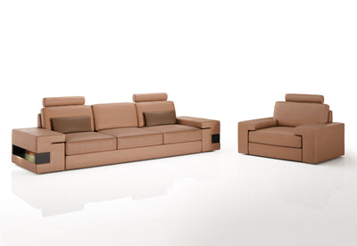 Los Angeles Leather Sofa Set