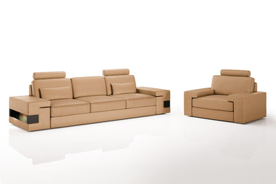 Los Angeles Leather Sofa Set