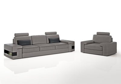 Los Angeles Leather Sofa Set