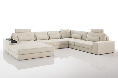 Los Angeles Modern Fabric U-Chaise Sectional