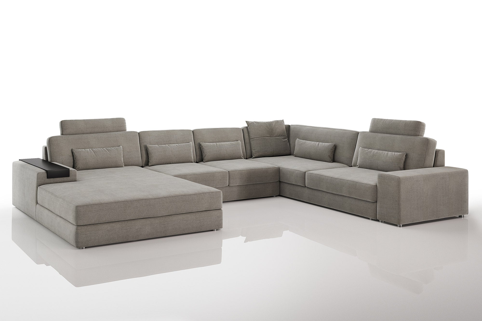 Los Angeles Modern Fabric U-Chaise Sectional
