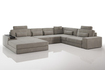 Los Angeles Modern Fabric U-Chaise Sectional