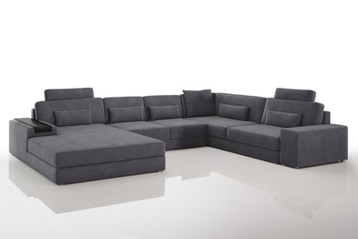 Los Angeles Modern Fabric U-Chaise Sectional
